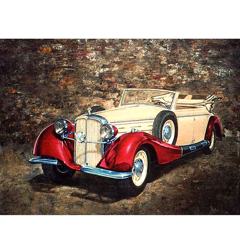 Diamond Painting Full Square Daimond Painting&quotvintage Old Car&quot 5d Cross Stitch Embroidery Rhinestone Mosaic Art LE00388 | Дом и сад