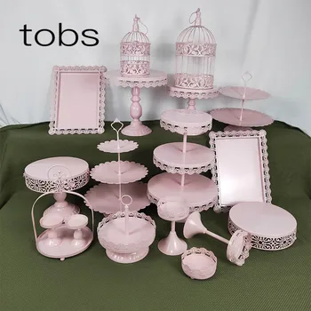 

18pcs 3 tier New Type White Wedding Crystal Set Pop Metal Cupcake Cake Stand