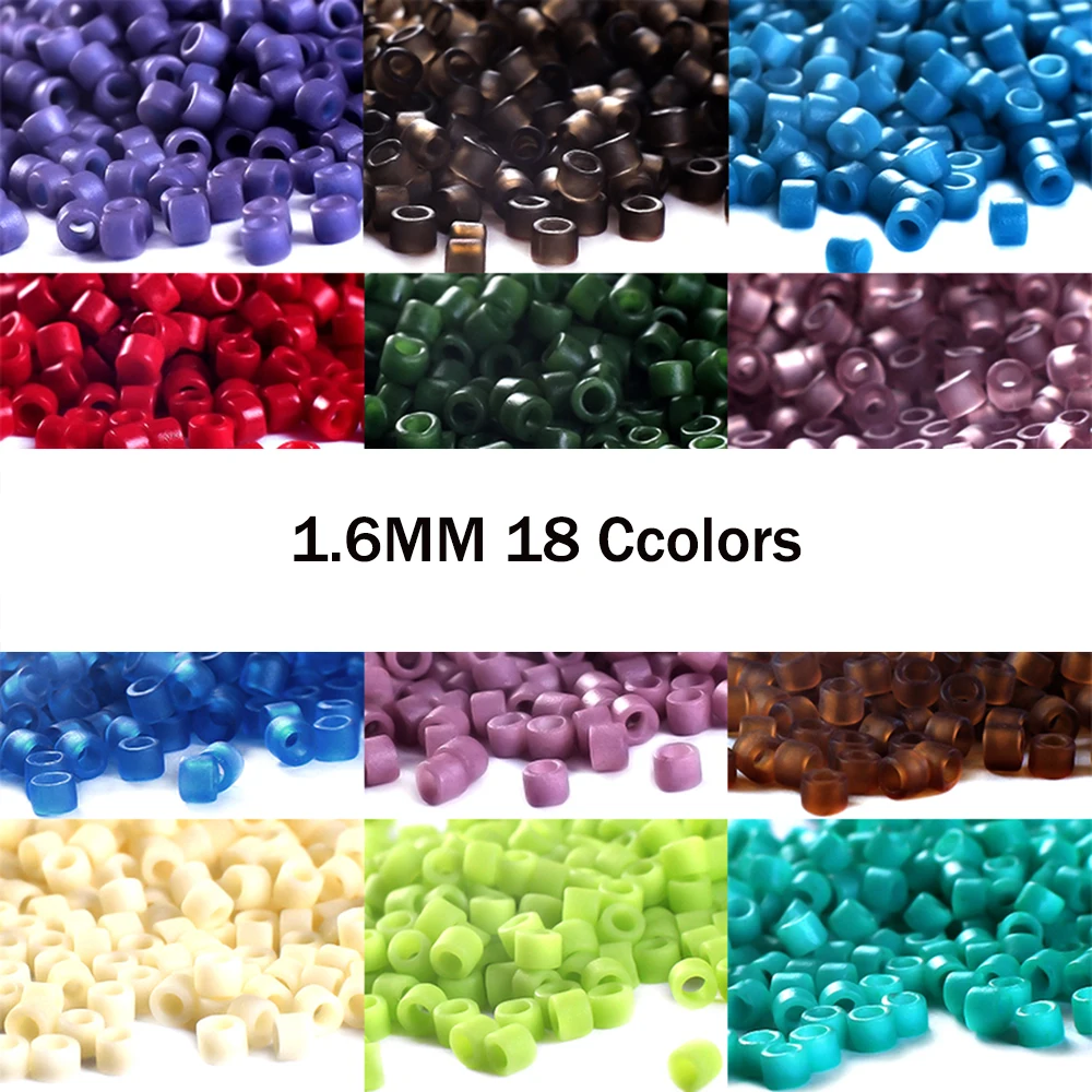 Perles Frosted Glass Beads 1.6MM Japan Jewelry Boncuk Quality Handmade
