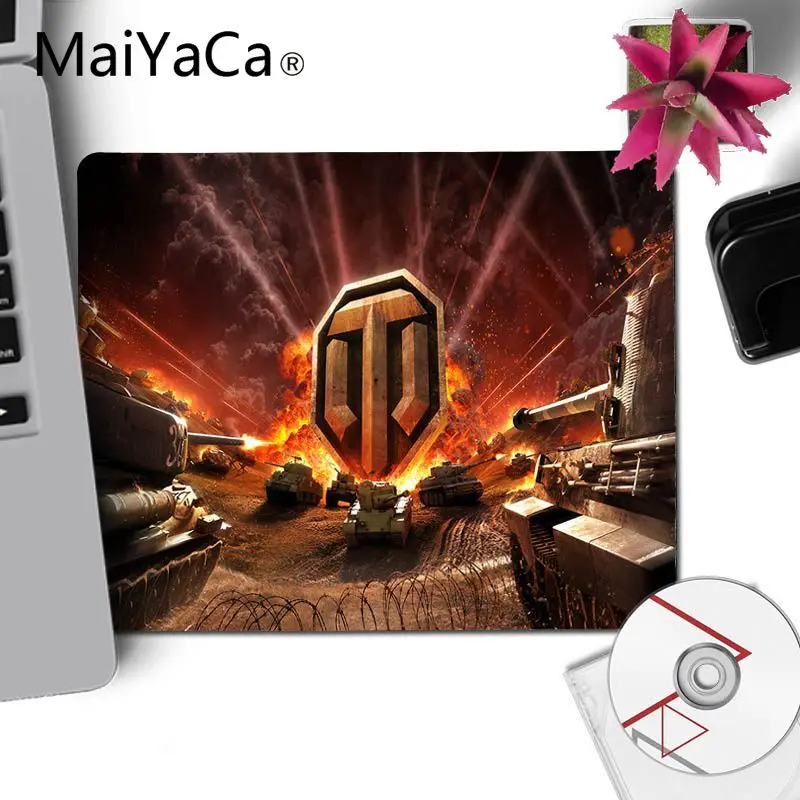 Игровой коврик для мыши MaiYaCa World of Tanks с логотипом маленький Настольный клавиатуры