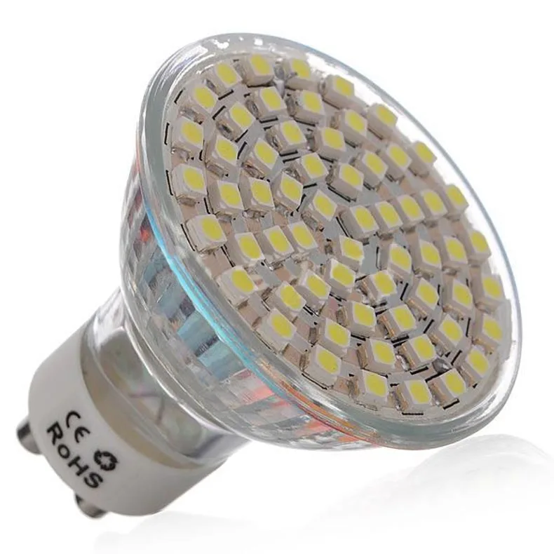 Promo VCZ 10pcs 3W GU10 LED Spotlight 60 SMD 3528 240 lm Warm White/Cool White Energy saving lamp LED Light Spot Lamp (AC200-240V) 