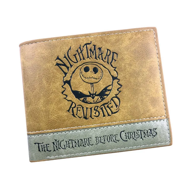 Аниме Кошмар перед Рождеством короткий кожаный кошелек для мужчин и женщин держатель для карт кошелек модный тисненый подарок сумка для денег