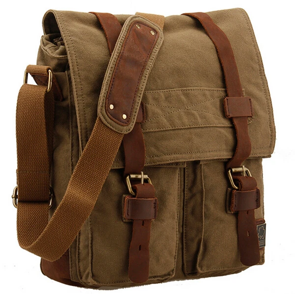 

S.C. Cotton New Men Women Cross Body Retro Fashion Causual Style Messenger Canvas Shoulder School Travel Bag DSLR Camera Canvas