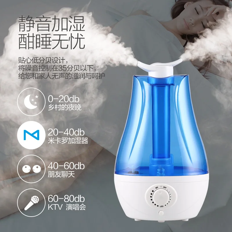 Wwuxey Home Mute Air Humidifier For Bedroom Office Electric Air Filter Large Capacity Mini Aromatherapy Machine