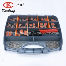 Kinkong 338 шт. серый Deutsch DTM серии автомобильный комплект коннекторов с закрытым бочком щипцы+ 20 AWG Твердые контакты+ удаление