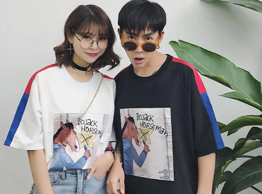 New Collection Spring Sports T-shirt For Couples Fashionable Harajuku Ulzzang Japanese Style T-shirt Summer Vintage Soft T-shirt10