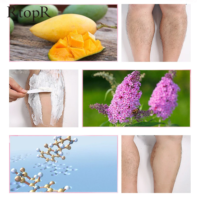 RtopR Mango 40g Hair Removal Cream Legs Armpit Depilatory Gel Pianless Body Cream Effective Longlasting Skin Care Supplies TSLM2