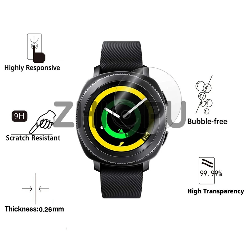 10 шт./лот 9H закаленное стекло для Samsung Gear Sport защита экрана S4 защитная пленка