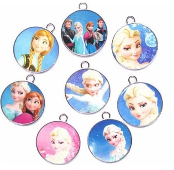 

Free shipping Wholesale 200pcs mixed princess Elsa anna DIY Metal Charms Pendant Earrings Jewelry Making