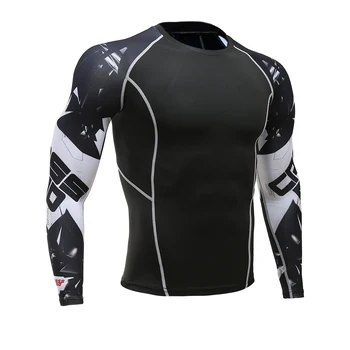 

Long-sleeved T-shirt sports men's running T-shirt fitness sportswear sports men's compression sportswear Rashgard