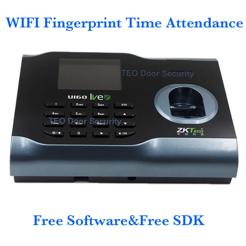 Отпечаток пальца посещаемость времени wifi система посещаемости времени с ZMM220 Аппаратная платформа Беспроводная посещаемость U160 бесплатное программное обеспечение