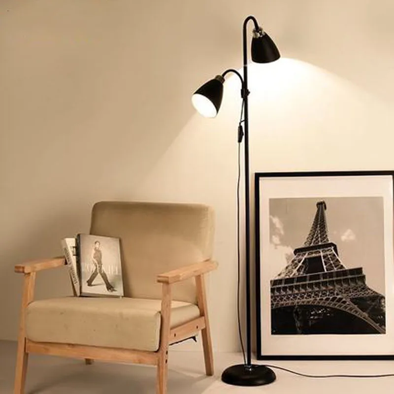 Nordic floor lamp living room bedroom bedside simple vertical table lamp LED eye beauty salon floor lamp
