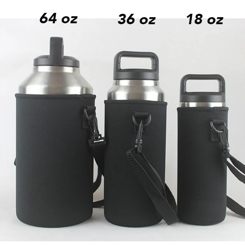 

18oz 36oz 64oz Sports Water Bottle Stainless Steel Flask Wide Mouth Jar Leak-proof Canteen vacuum flask for travelling