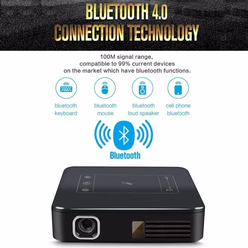 OTHA Mini Projector 5000 Lumens 2G 16G DLP Android Wifi BT Ultra HD 4K Smart Home Theater Touchpad Pocket Projector For TV Stick OTHA Mini Projector 5000 Lumens 2G 16G DLP Android Wifi BT Ultra HD 4K Smart Home Theater Touchpad Pocket Projector For TV Stick