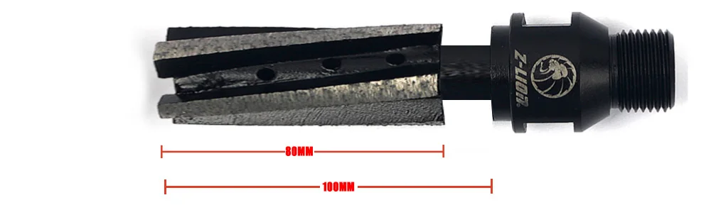 

Z-LION Custom Made Cnc Finger Bit 1/2" Thread For Granite Marble Grinding 80MM workable