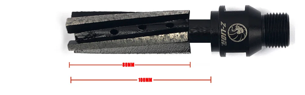 Z-LION индивидуальный заказ ЧПУ пальцевидное долото 1/2 "нить для Гранит Мраморное шлифование 80 мм