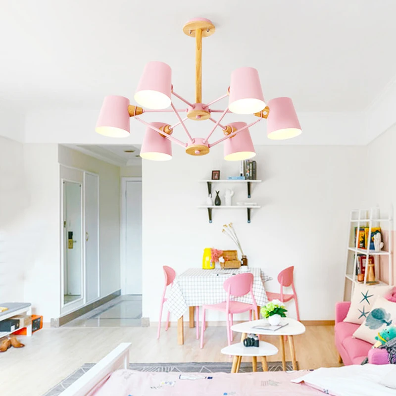 

TRAZOS Nordic New Design Pendant Lights Wooden Hanging Light For Dining Table Colorful Bar Lamp Indoor LED Lighting Fixtures