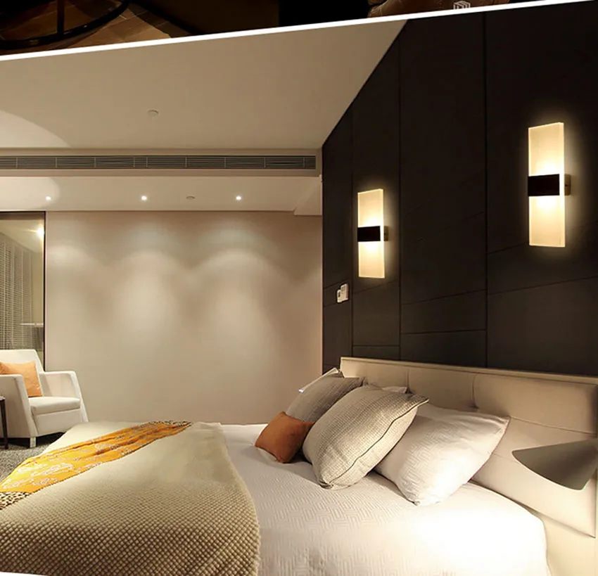 3 Вт/5 Вт/6 Вт светодиодный акриловый настенный светильник AC85-265V настенный декоративный настенный светильник для спальни, гостиной, коридора, внутреннего освещения
