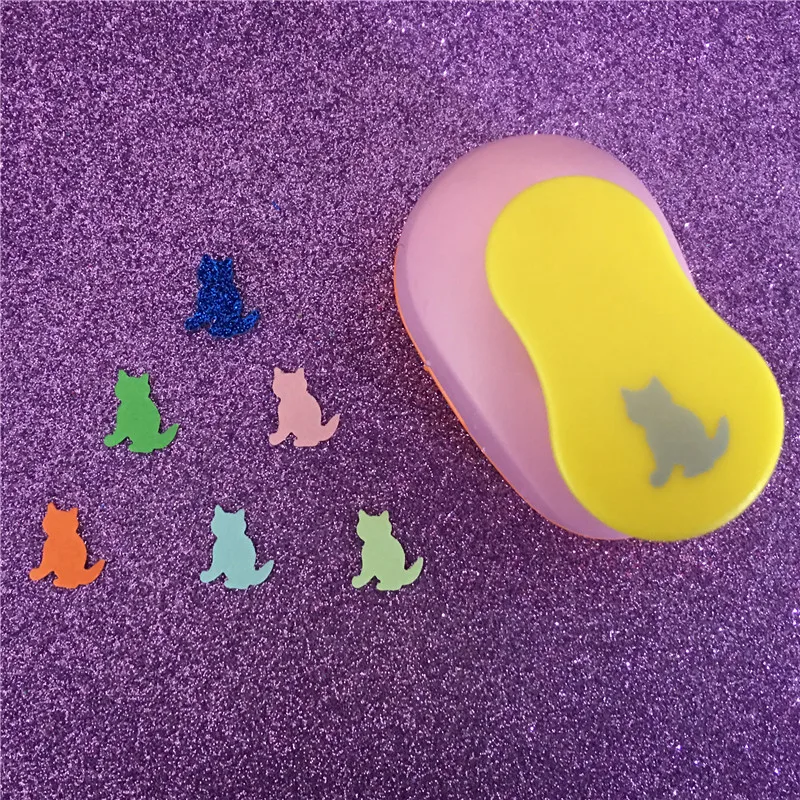 New Cat shaped 5/8" EVA hole punch greeting card handmade kitty animal