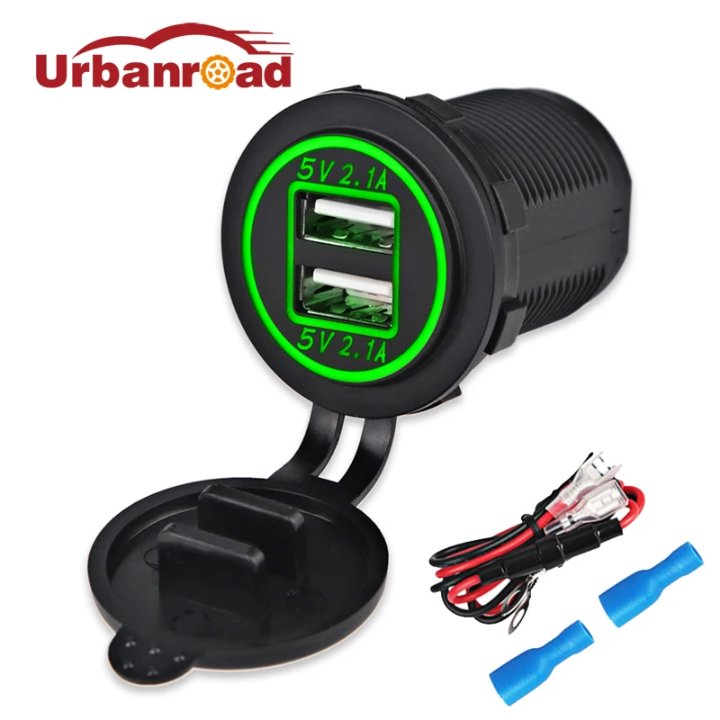 Водонепроницаемая Автомобильная розетка с двумя USB портами 12 В 24 В|socket car|12v socket