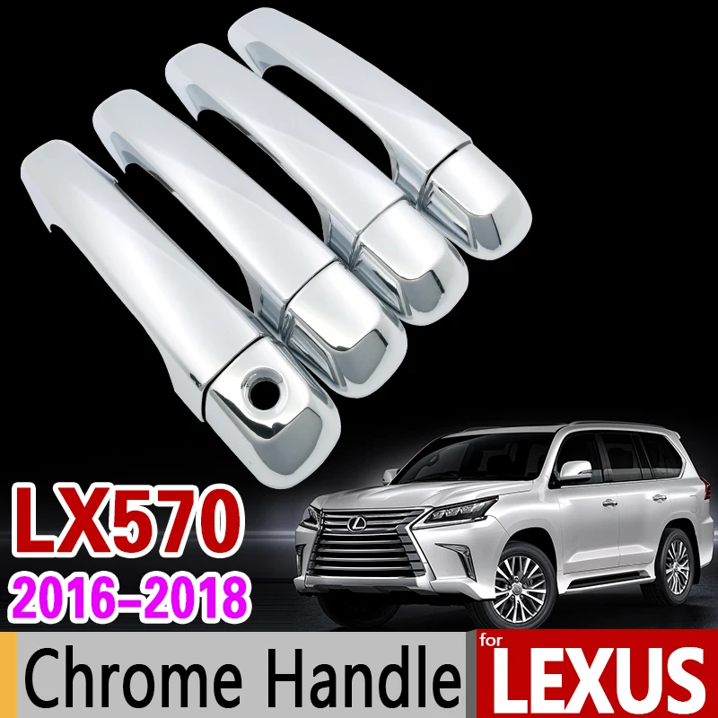 Роскошный хромированный комплект отделки ручки для Lexus LX570 2016 2017 2018 набор из 4
