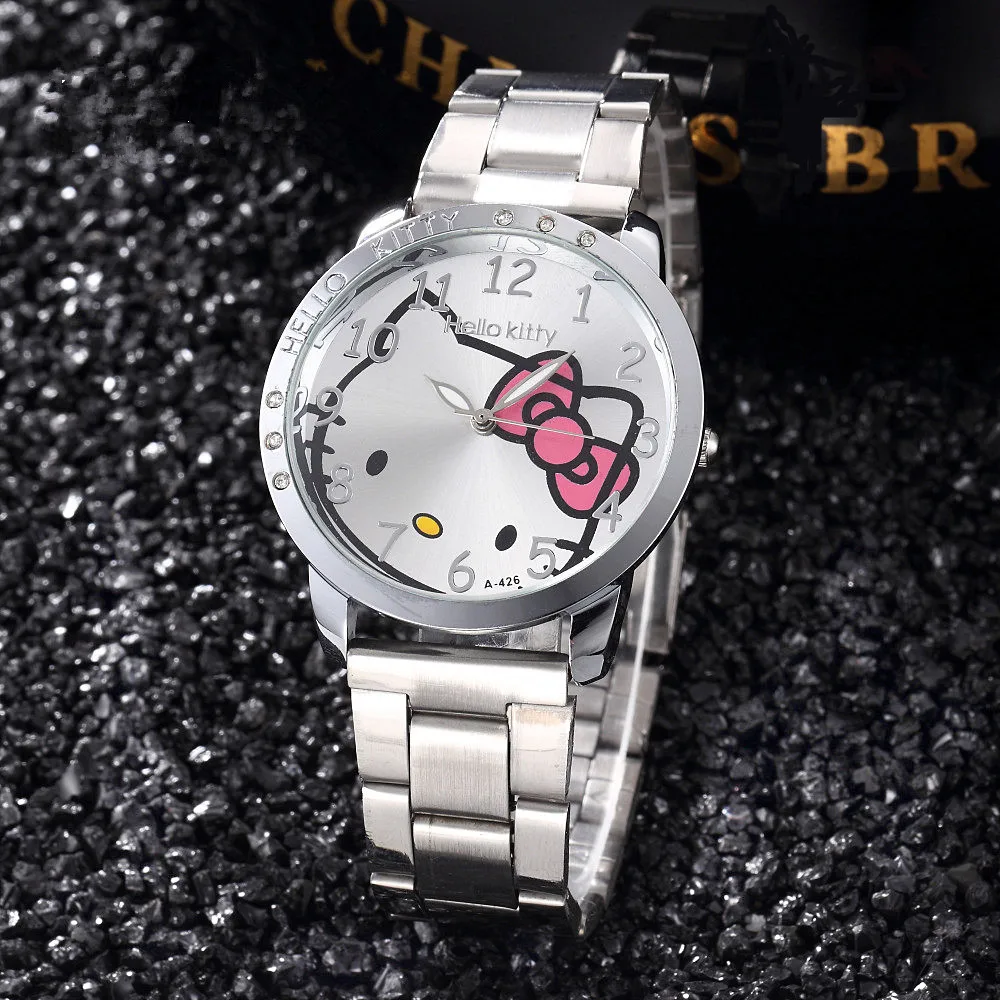 

2019 Rhinestone Girls Bracelet Watches Luxury Diamond Female Business Wristwatches Stainless Steel Kids Cartoon Clock Bayan Saat