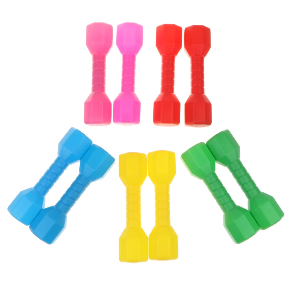5 Colors - 1 Pair Kids Dumbbell Outdoor Fitness Exercise Children Toy Strength Training Props