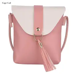 Мода 2018 небольшой простой сумка из искусственной кожи с кисточками Курьерские сумки женские сумки сумка Flap Clutch Tote Hasp сумка