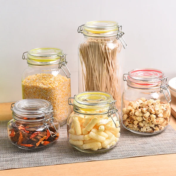 

Glass sealed bottle grain storage bottle tea caddy honey jar candy jar kitchen food container home organizer