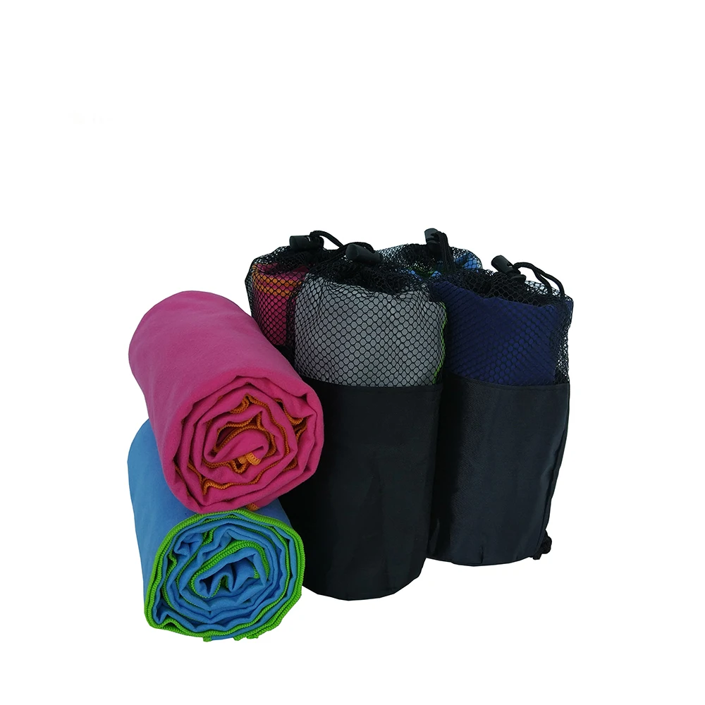 Zipsoft 2PcsLot Sports Towel With Bag Gym Beach for Adults Microfiber Swimming pool Travel Camping Hair Dryer 75x135cm NEW