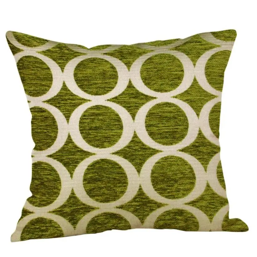 cushion cover 45x45cm Green Lime Natural Cream Cotton Linen Pillow Case