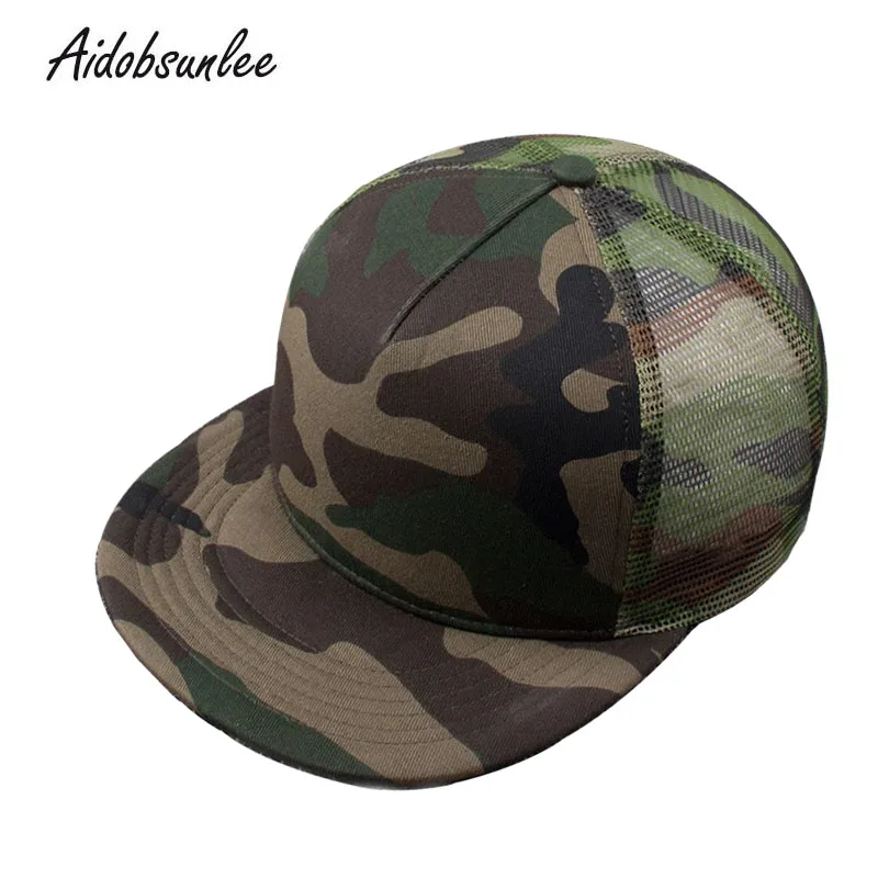 

2018 New Arrival Men's Baseball Cap Mesh Hip Hop Men's Summer Hat Cap Army Men's Camouflage Bone Truck Snapback Father's Hats