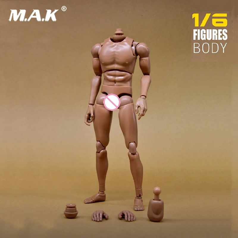 

1:6 Scale Nude Body Action Figure Male Narrow shoulder Muscular Body Model Accessory for 12" Dragon Action Figure Toy