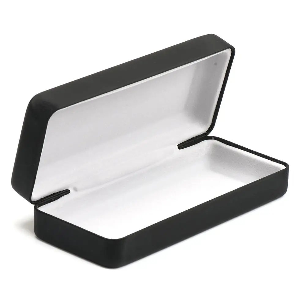 

High-grade black square iron case for glasses Brushed black cortex Customizable logo on case box
