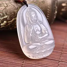Новая точка Белый Агат Кулон Зодиак животное Amitabha Bodhisattva патрон Святого мужчин и женщин