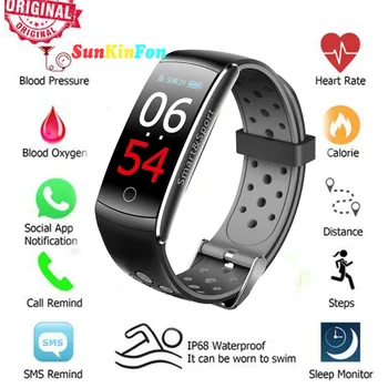 

For Samsung Galaxy S5 S4 S3 Smart Watch Wristband Bracelet Dynamic Heart Rate Blood Pressure Oxygen Fitness Tracker Smart Band