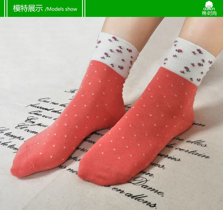 Цветочный Носки для девочек для Для женщин Лидер продаж хлопок женский носок