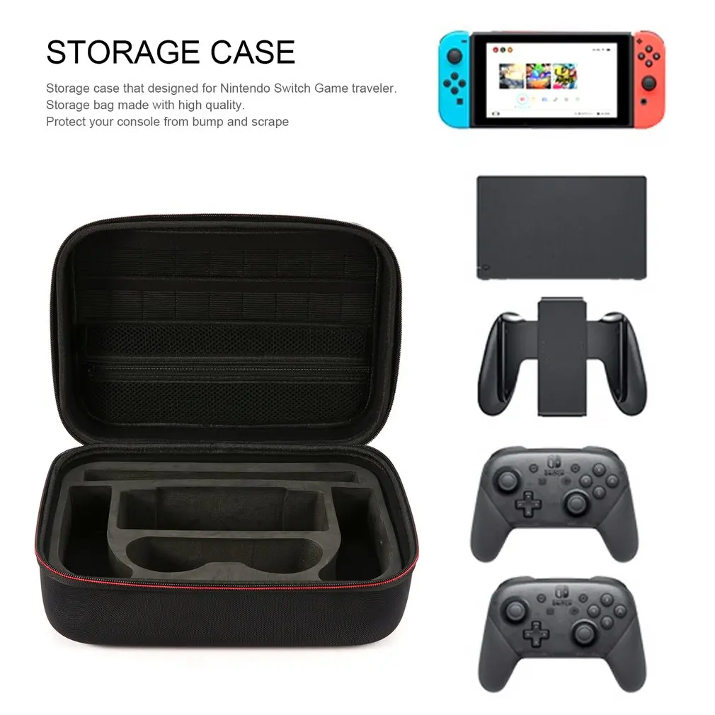 Черная сумка для хранения для nintendo Switch, Прочный чехол для переноски, чехол для nintendo Switch, аксессуары для игр, сумка