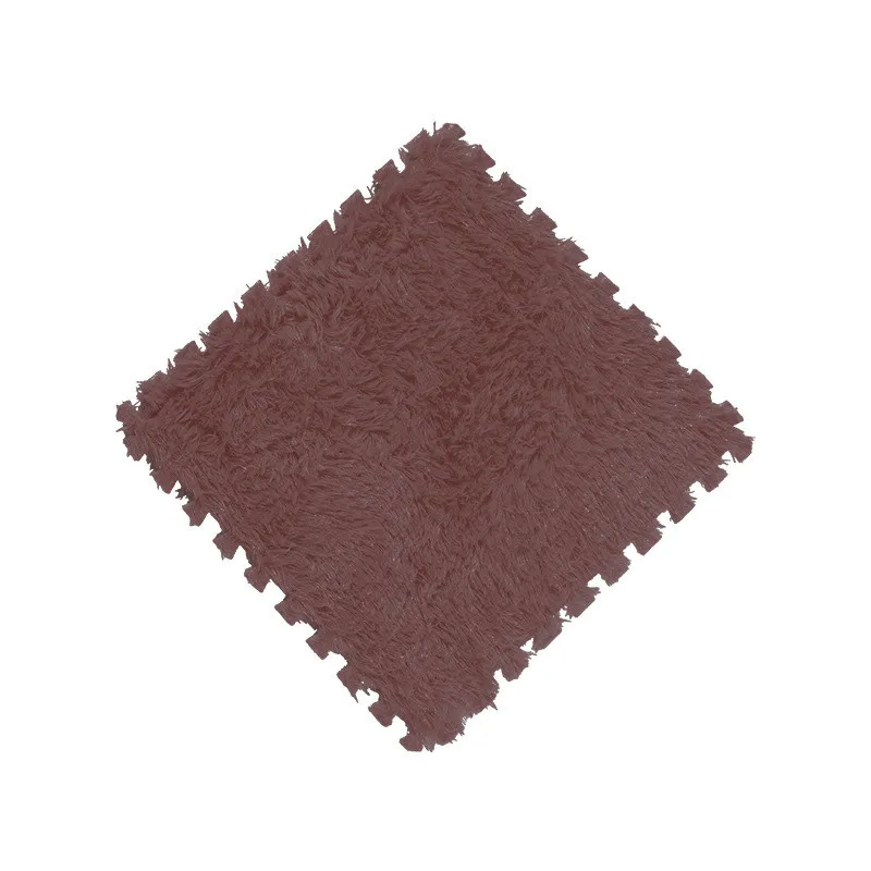 Новинка 30x30 см EVA пена DIY коврик-пазл супер мягкий ворсинок мягкий плюшевый коврик для игр для детей 1 шт - Цвет: Coffee