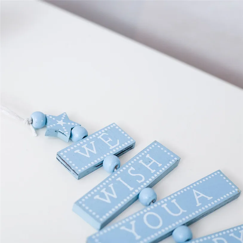 Fashion Letter Christmas Tree Ornament Decoration Cute Wooden Tag Hanging Pendant Christmas Decorations for Home #F#6OT15 (15)
