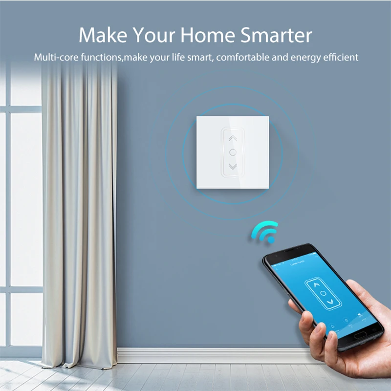 NEO Coolcam Smart Home Z Wave Plus Smart Curtain Switch for Electric Motorized Curtain Blind Roller Shutter