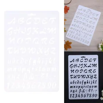 

Letter Alphabet Number Layering Stencils for DIY Wall Scrapbooking Painting Template Photoalbum Decoration Plastic Pochoir Cards