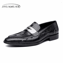 Mens formal shoes leather men dress oxford shoes for men dressing wedding business office shoes slip-on male zapatos de hombre