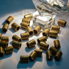 50 шт деревянные бусины дредлок бусины для волос+ 50 шт Brozen бусины+ 10 шт Серебряные 7 мм отверстия бусины для дредов регулируемые волосы кольцо для косички зажим