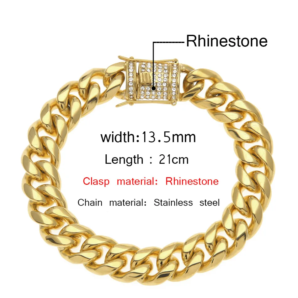 14mm rhinestone gold