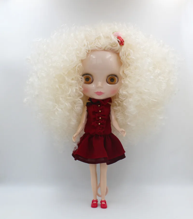 

Free Shipping big discount RBL-728 DIY Nude Blyth doll birthday gift for girl 4colour big eye doll with beautiful Hair cute toy