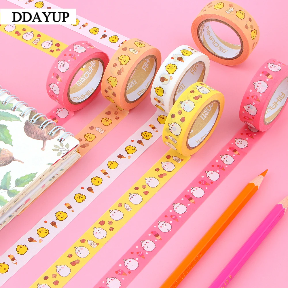 2Pcs/box 15mm*10m Package Cartoon Animals Washi Tape Excellent Quality