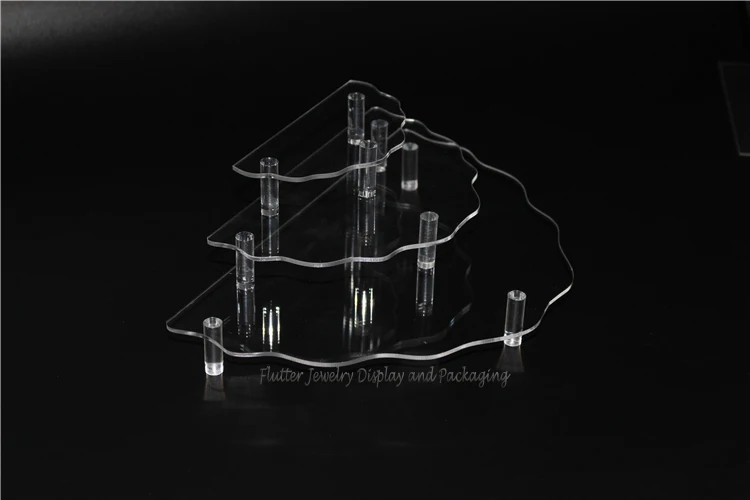 

Newest 2016 Acrylic 3-Layer Jewelry Display Desktop Watch Holder Necklace Showing Stand Bracelet Showcase Ring Display Rack
