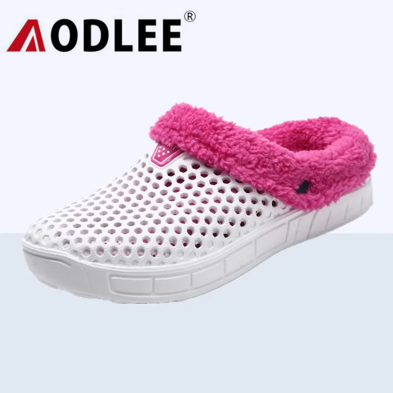 

AODLEE Fashion Cotton Women Slippers Warm Plush Winter Fur Slippers Soft Indoor Shoes Flats Home Slippers Women Sandals Slides