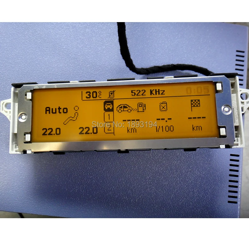 6x экран(желтый) Поддержка USB Dual-zone air Bluetooth дисплей желтый монитор для peugeot 307 407 408 citroen C4 и C5